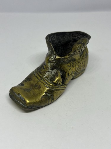 Vintage brass boot inscribed - vintage,