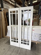 78x46” 40mm White Manhattan Glaze Internal Pairs Rebated