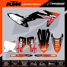 KTM MX Graphics Kit Motocross Graphics SX SXF EXC EXCF 125-500 FLAG GB BLK