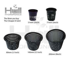 Mesh Pot Hydroponics & Aeroponics Heavy Duty Net Pots 51 77 80 140 200mm