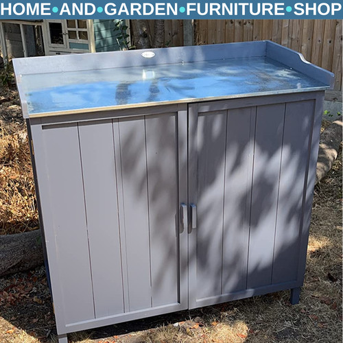 Grey wooden garden storage - grey,