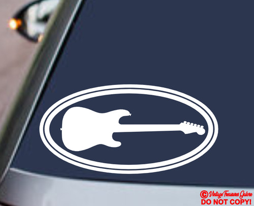 Guitar vinyl decal - vinyl, sticker