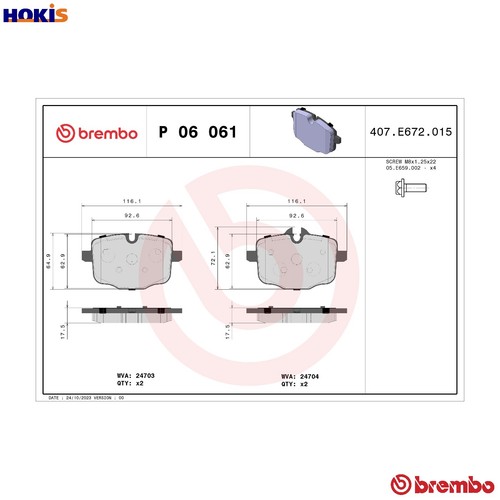 Brake pad set - set,