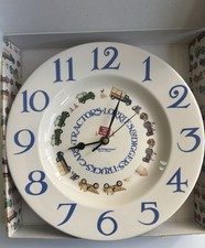 Emma Bridgewater Transport Plate Wall Clock With Original Box