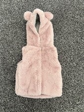 Next Pink Faux Fur Gilet 9-12