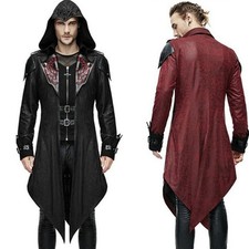Punk Mens Gothic Hooded Jacket