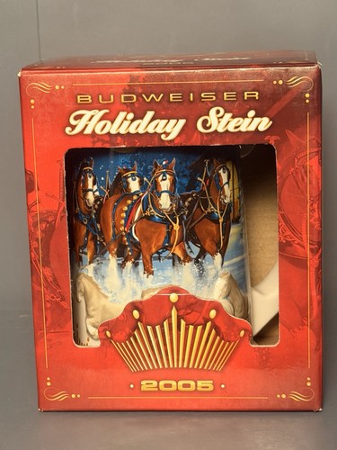 2005 budweiser holiday stein - holiday,