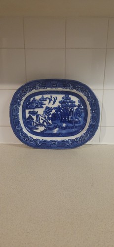 Large antique oval ironstone - antique,