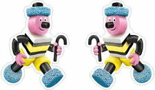 BERTIE BASSETT Motorsport Vintage Car CLEAR  BACKGROUND VINYL Sticker x2
