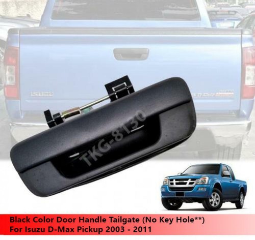 Black tailgate door handle use - black,