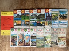 16x Petrol Maps Joblot Shell, Esso, BP, National. Assorted Bulk Bundle.