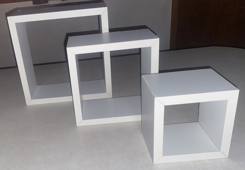 Floating square cube shelves - 3,