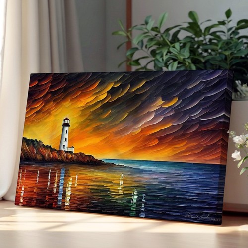 Lighthouse abstract canvas - lighthouse,