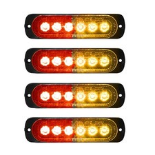 4x 6-LED Red Amber Car