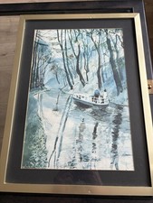 John Cooke Print of Canal Boat