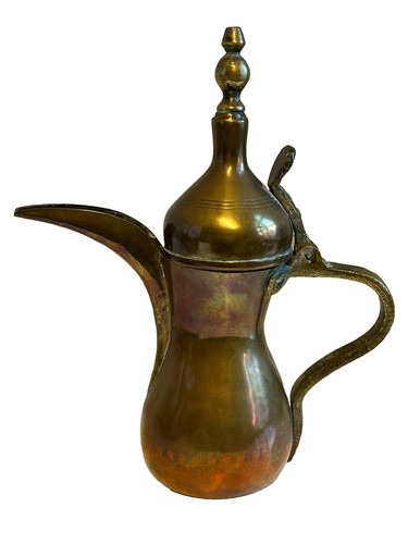 Antique brass dallah - antique,