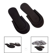 Disposable BLACK FLIP FLOPS Beauty Salon Spa Treatment Spray Tan Pack of 12