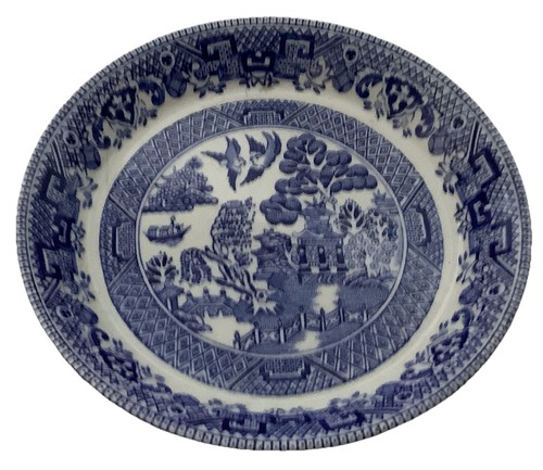Vintage blue willow pattern - willow,