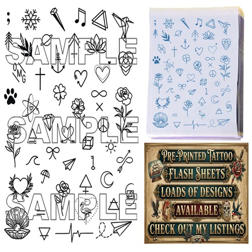Pre printed tattoo stencil - a4, pre-printed