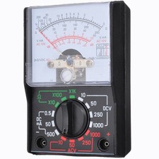 Analog Multimeter OHM Volt DC Current AC/DC Voltage Tester Meter with Test Leads