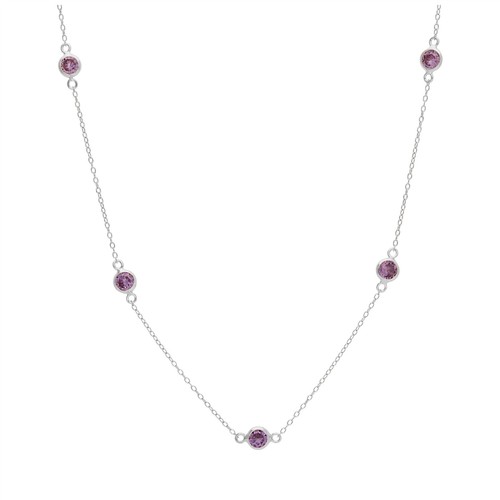 Sterling silver amethyst - sterling, cz