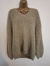 Poetry Grey/khaki Alpaca Mix Jumper Size 12