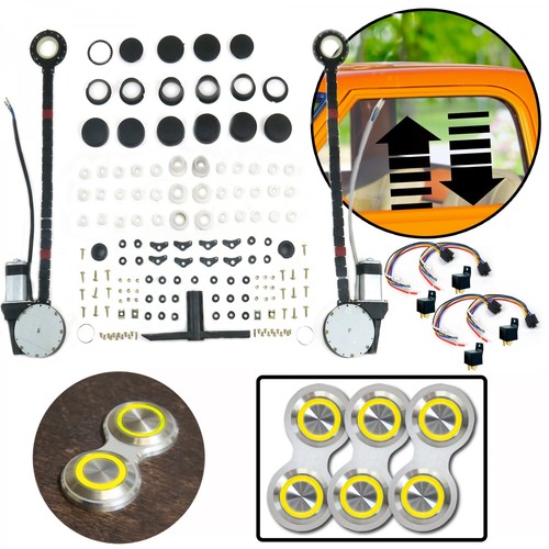 Door power window kit with - window,