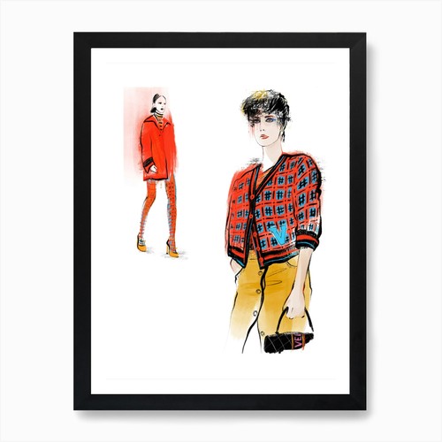 Versace art print framed wall - versace,