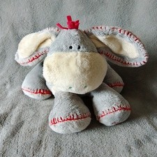 TOLO Grey Donkey Soft Toy Rattle Plush. 