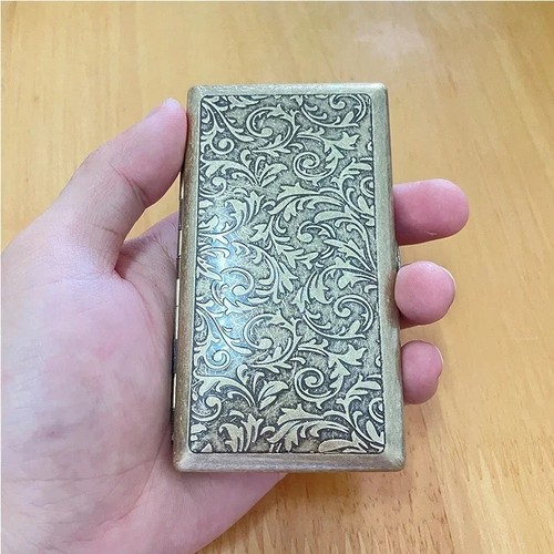 Vintage metal cigarette case - metal,