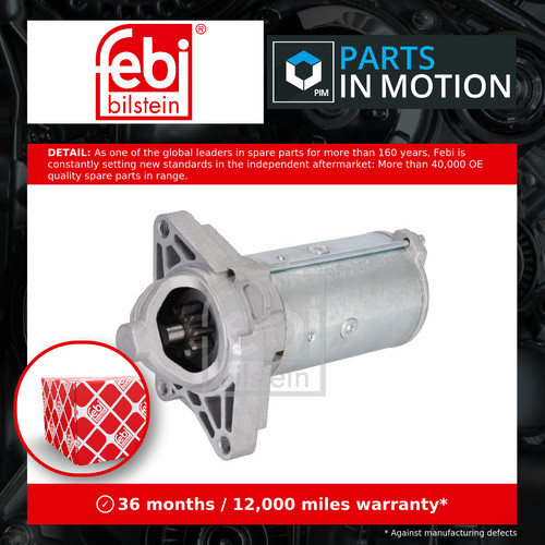 Starter motor fits - motor, vauxhall