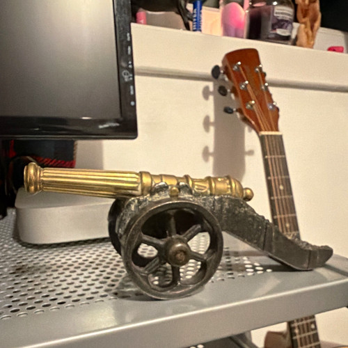 Brass miniature cannon model - cannon,