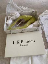 L K Bennet Lime Green Suade