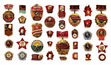 35 Pin Badges Original Soviet