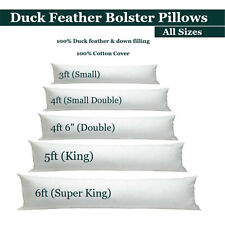 Bolster Pillows Duck Feathers Down Full Body Back Neck Leg Support Long Cushions