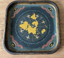 Vintage Boac Airline Food / Drink Metal Serving Tray, VERY RARE Airlines Tray