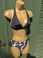 Marks & Spencer BHS Black White Bikini. Top 14 & Bottoms 10