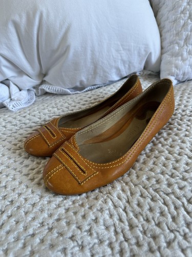 Chloe orange tan leather slip - orange,