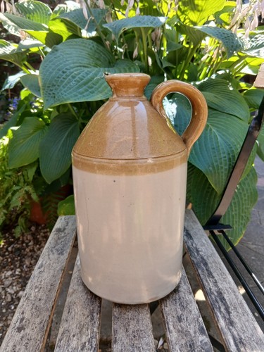 Vintage stoneware flagon - stoneware,