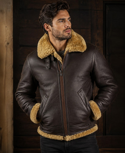 100 sheepskin ww2 mens raf - sheepskin,