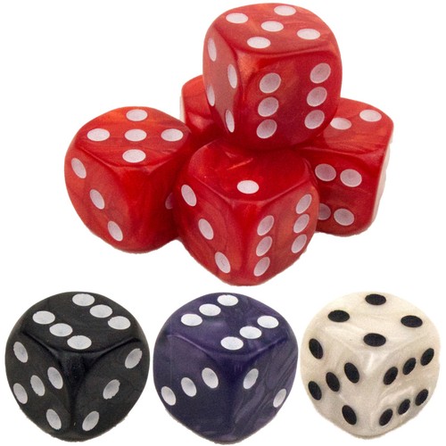 16mm pearl spot dice select - dice, (select