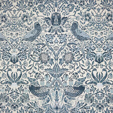Soft Tapestry Fabric - William Morris Strawberry Thief Blue - Upholstery Fabric