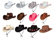 Cowboy Hats Fancy Dress Accessory Wild West Rodeo Texan Texas Adults Mens Ladies