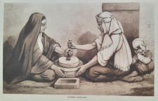 MIDDLE EASTERN HAND MILL Retro Children's School Poster  Vintage 1920s 30s