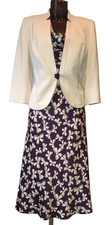 Jacques Vert purple cream bow