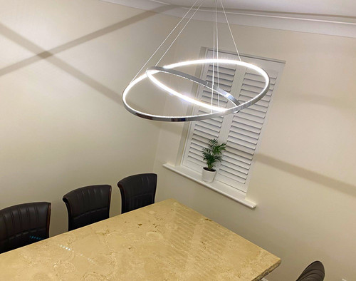 Next led double ring pendant - led,