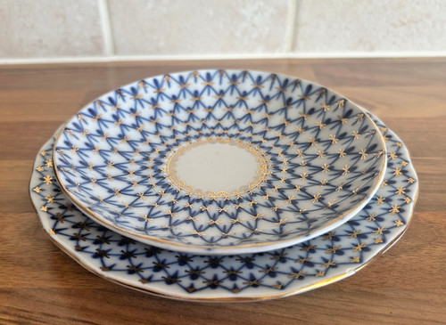 Lomonosov colbalt net saucer - lomonosov,