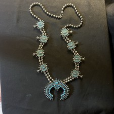 Faux squash blossom necklace - faux,