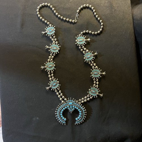 Faux squash blossom necklace - blossom,