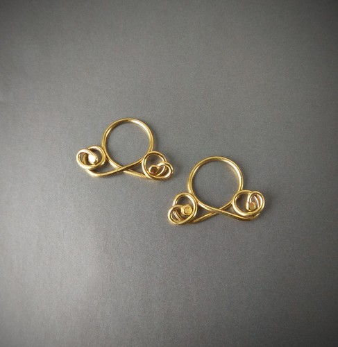 Fake nipple piercing brass - fake,